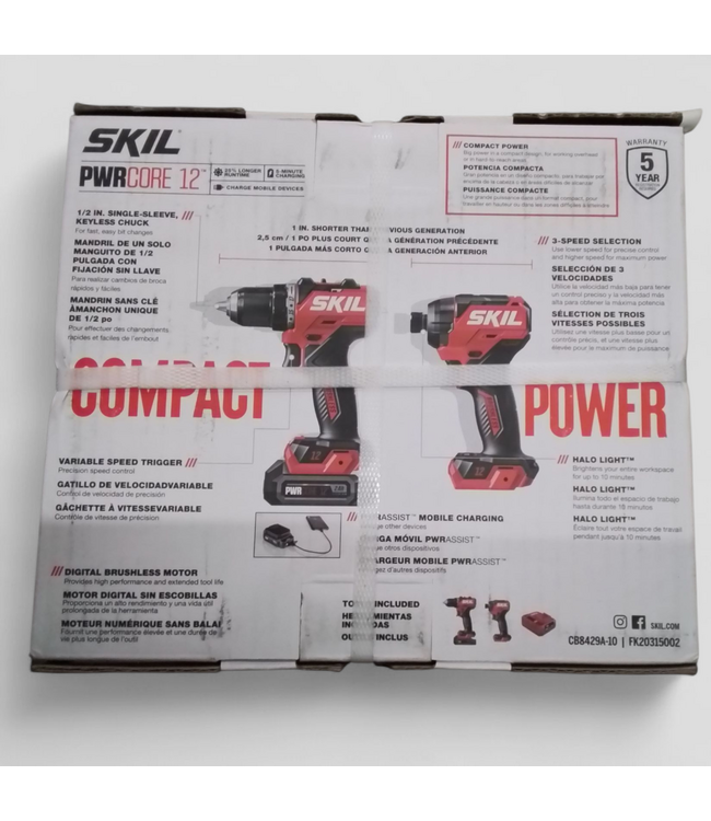 48469 Skil 12-volt 2-Tool Brushless Power Tool Combo Kit