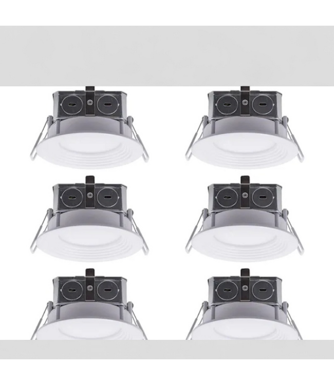 48481 Utilitech White Canless Recessed Lights 6-pk