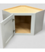 48487 Frost White Corner Diagonal Wall Cabinet 33.5"W