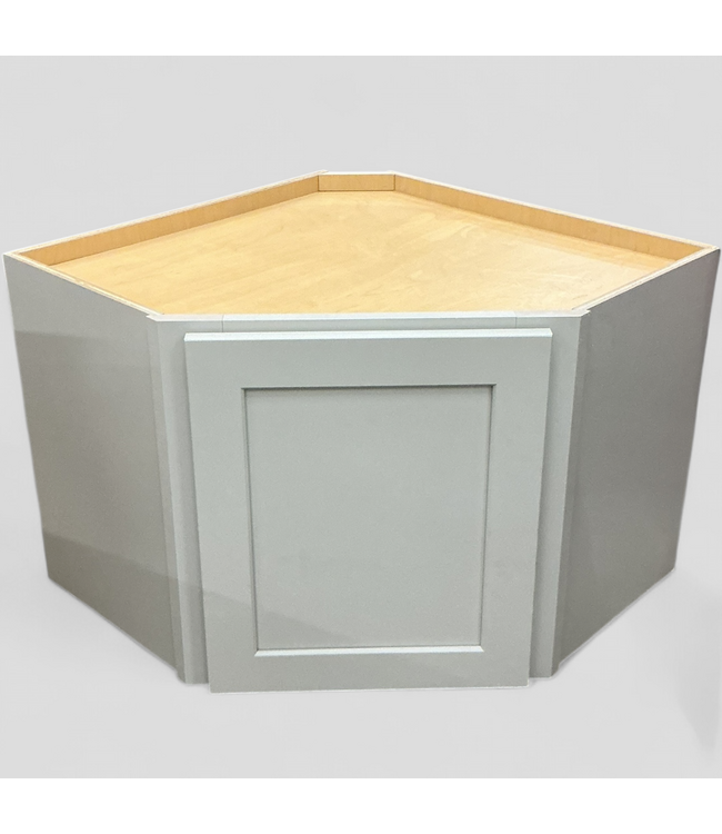 48487 Frost White Corner Diagonal Wall Cabinet 33.5"W