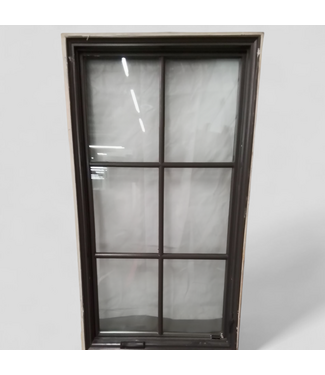 48492 Brown Aluminum Crank Out Window 29"W x 53"H