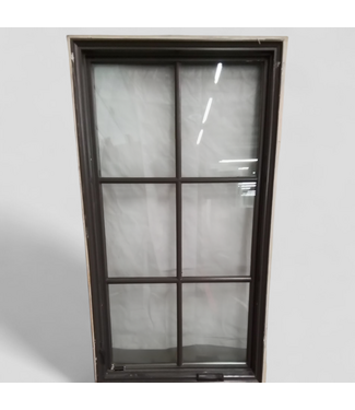 48493 Brown Aluminum Crank Out Window 29"W x 53"H