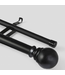 48512 Kenney Layla Black Double Curtain Rod 30" - 84"