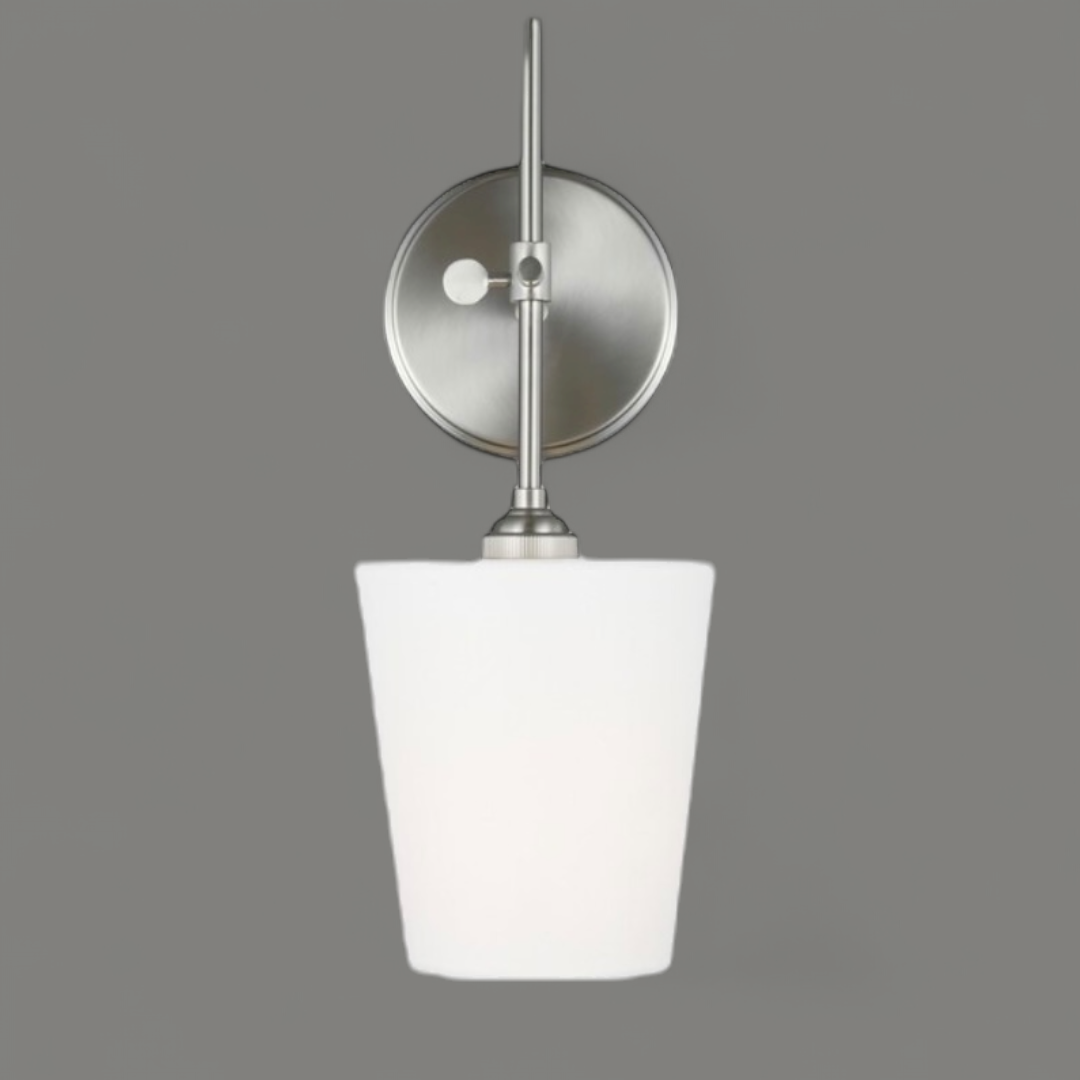 48514 Generation Lighting Baker Nickel 1-Light Vanity Light - Bud's ...