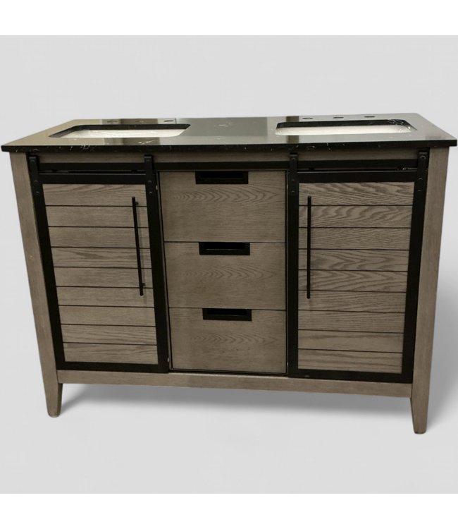 48515 Allen+Roth Haverhill Grey Double Sink Vanity 48"