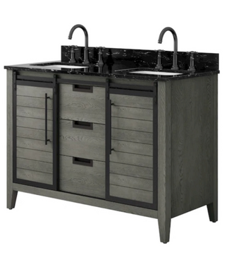 48515 Allen+Roth Haverhill Grey Double Sink Vanity 48"