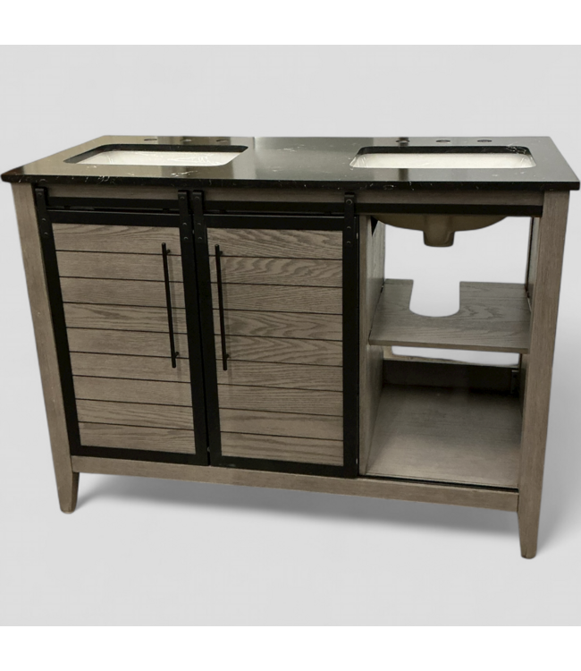 48515 Allen+Roth Haverhill Grey Double Sink Vanity 48"