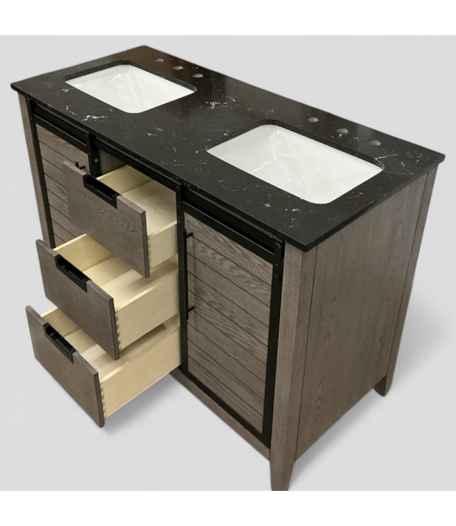 48515 Allen+Roth Haverhill Grey Double Sink Vanity 48"