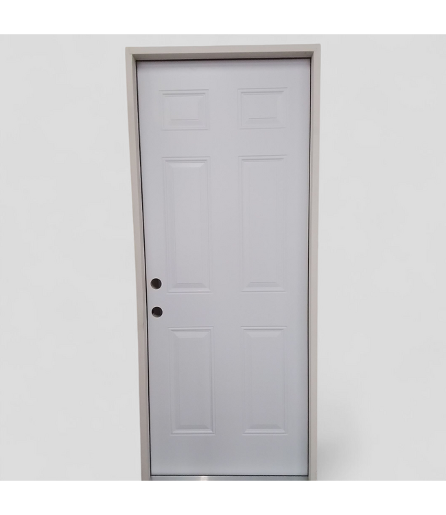 48530 Prehung 6 -Panel Steel Exterior Door 32"W x 79"H