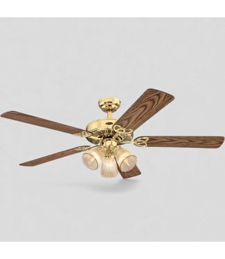 48543 Westington Vintage Brass LED Ceiling Fan 52"