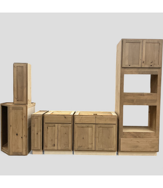 48556 KraftMaid Deveron Rustic Alder 6 Piece Cabinet Set