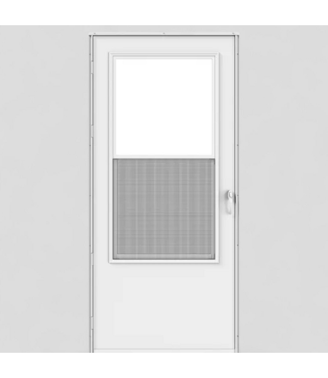 48560 Larson 20 Midview 36" x 81" White Storm Door