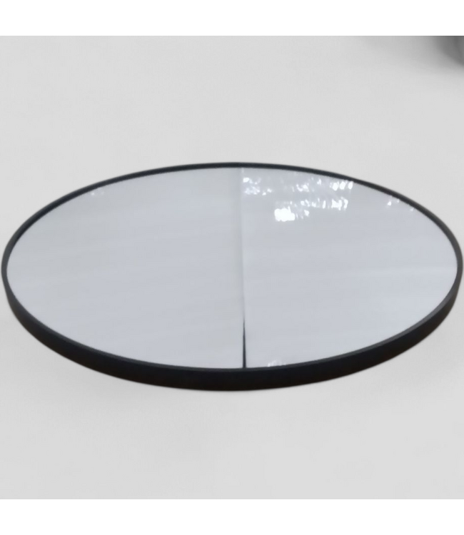 48564 Origin 21 Round Black Framed Wall Mirror 24" x 24"