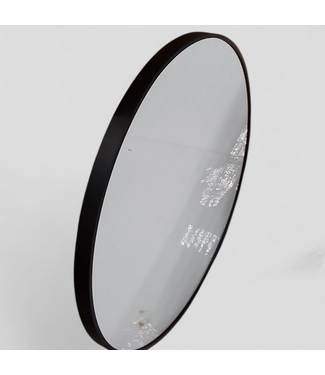48564 Origin 21 Round Black Framed Wall Mirror 24" x 24"