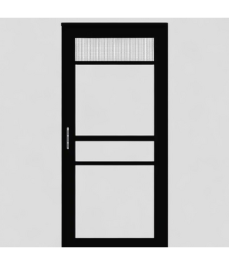 48571 Larson Split Full View 32" x 81" Black Storm Door