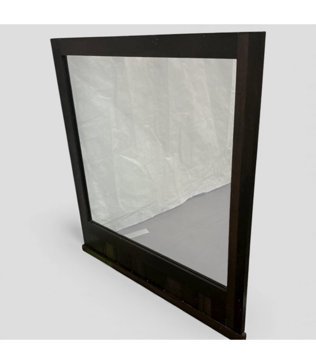 48574 Style Selections Farmhouse Brown Framed Mirror