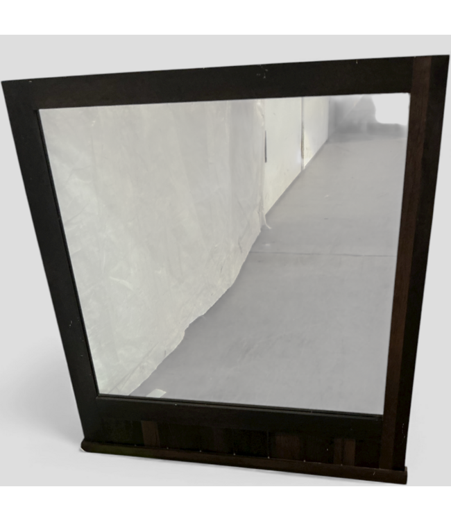 48574 Style Selections Farmhouse Brown Framed Mirror