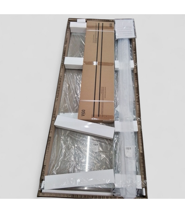 48573 Vigo Frameless Pivot Shower Door 30" to 36"W x 72"H