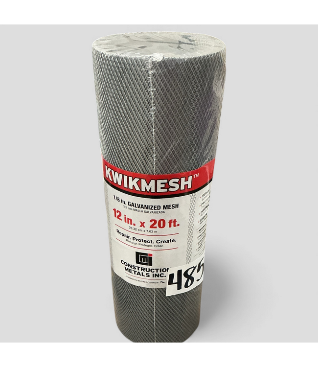 48577 Kwikmesh 1/8" Galvanized mesh Screen 12" x 20'
