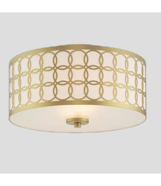 48578 Allen+Roth Bradford 2-Light Gold Flush Mount Light