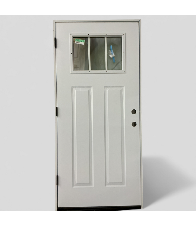 48594 Jeld-Wen Steel 1/4 Lite Prehung Exterior Door 36 x 80