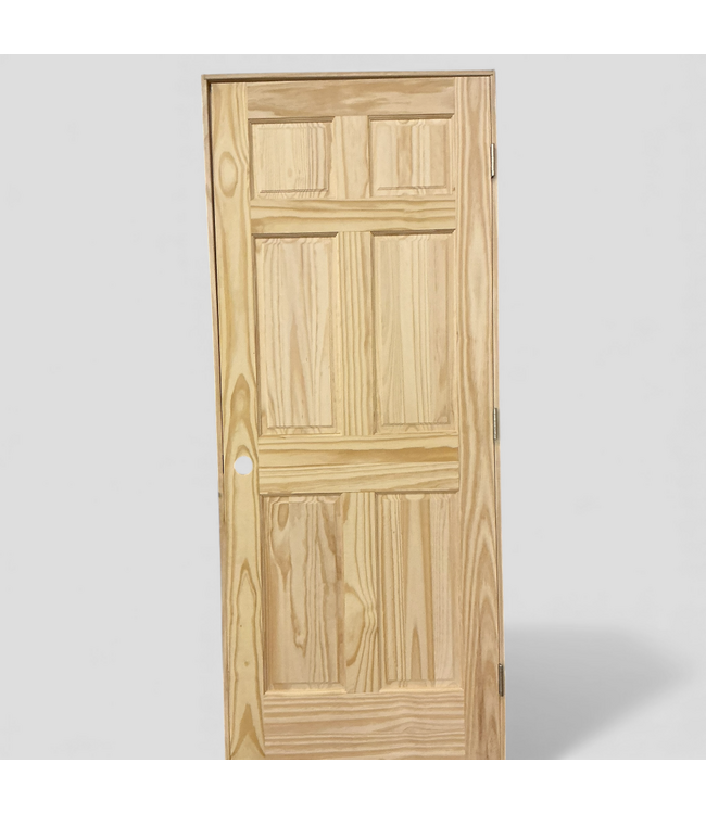 48595 Masonite 6 Panel Pine Prehung Interior Door 32"W x 80"H