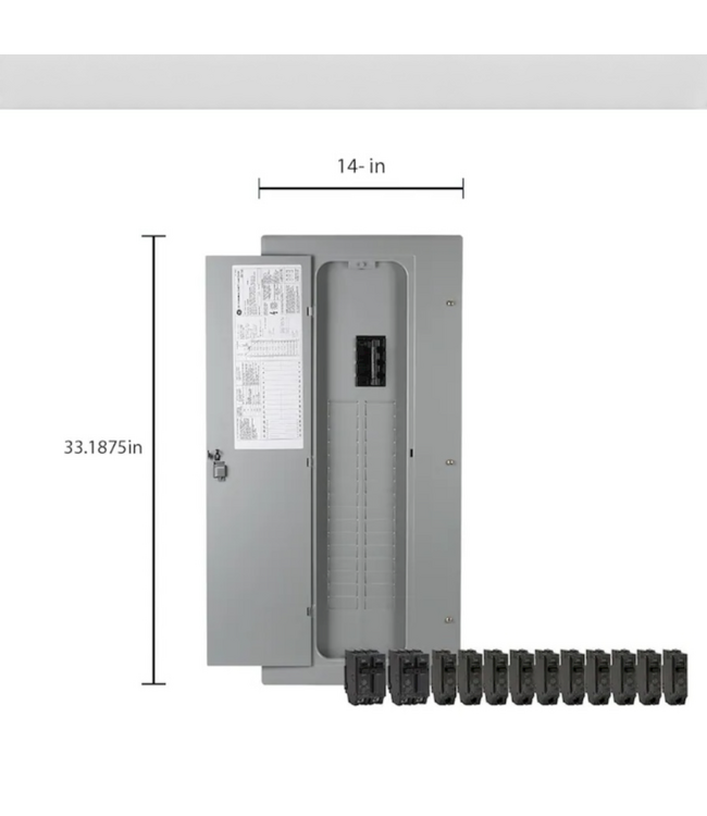 48598 GE PowerMark Gold 200 Main Breaker Load Center