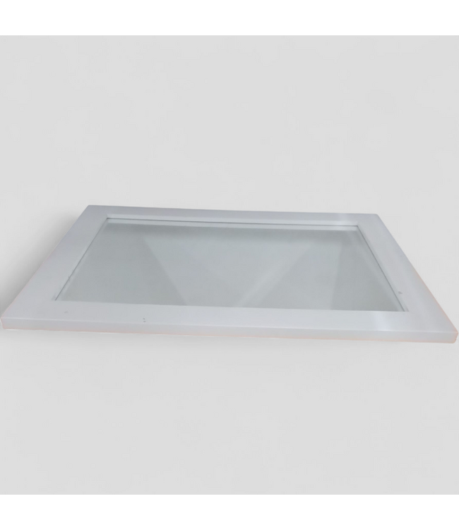 48611 Modern & Minimalist White Framed Mirror 18"W x 24"H