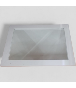 48611 Modern & Minimalist White Framed Mirror 18"W x 24"H