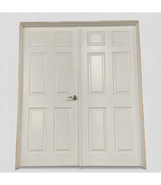 48612 6 Panel Prehung French Interior Door 65.5"W x 79.5"H