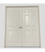 48612 6 Panel Prehung French Interior Door 65.5"W x 79.5"H