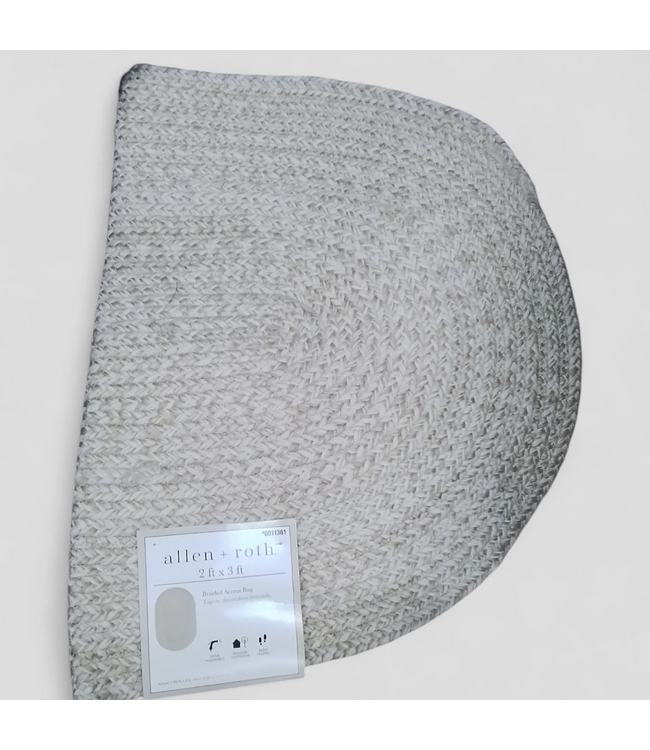 48627 allen + roth 2 x 3 (ft) Beige Solid Throw rug