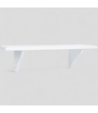 48638 Style Selections White Rectangular Bracket shelf