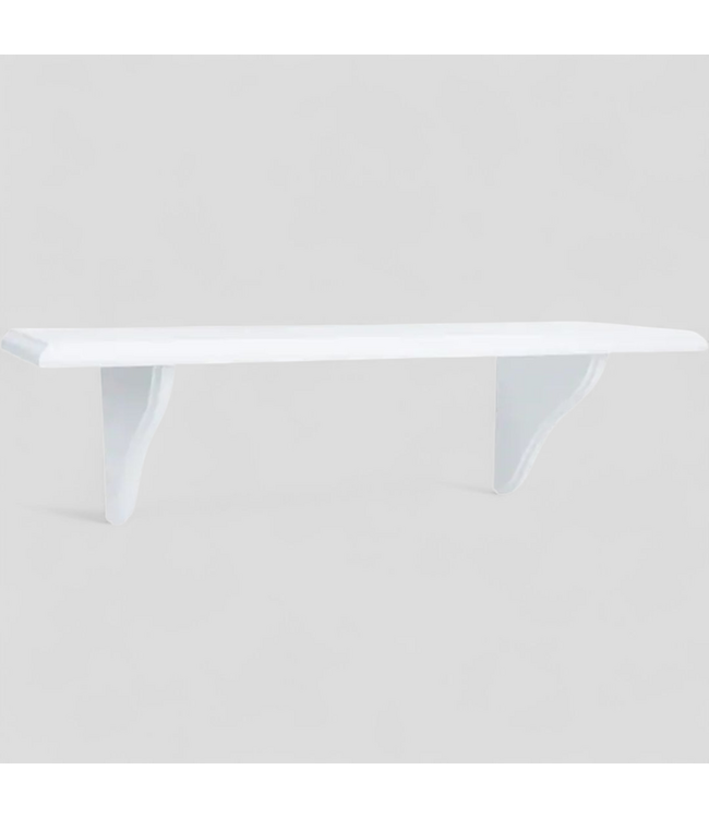48638 Style Selections White Rectangular Bracket shelf