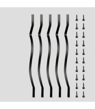 48640 Vevor Matte Black Deck Balusters 50-pack