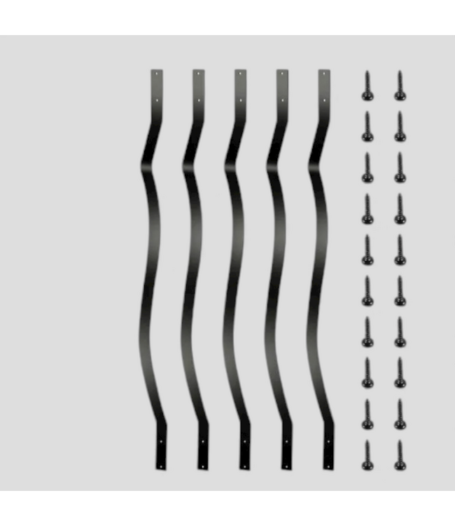 48640 Vevor Matte Black Deck Balusters 50-pack