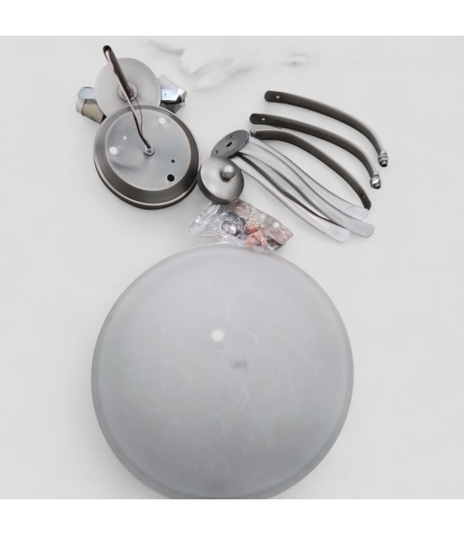 48643 Portfolio 2 -Light Brushed Nickel Flush Mount Light