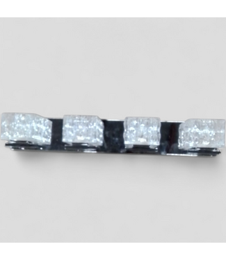 48657 Chrome & Crystal Four-Light Vanity Fixture 27"W