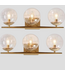 48696 LNC Home Elegant 3-Light Gold Vanity Light 2-pk