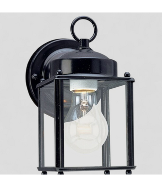 48716 Generation Lighting Black Outdoor Wall Light 8.25"H