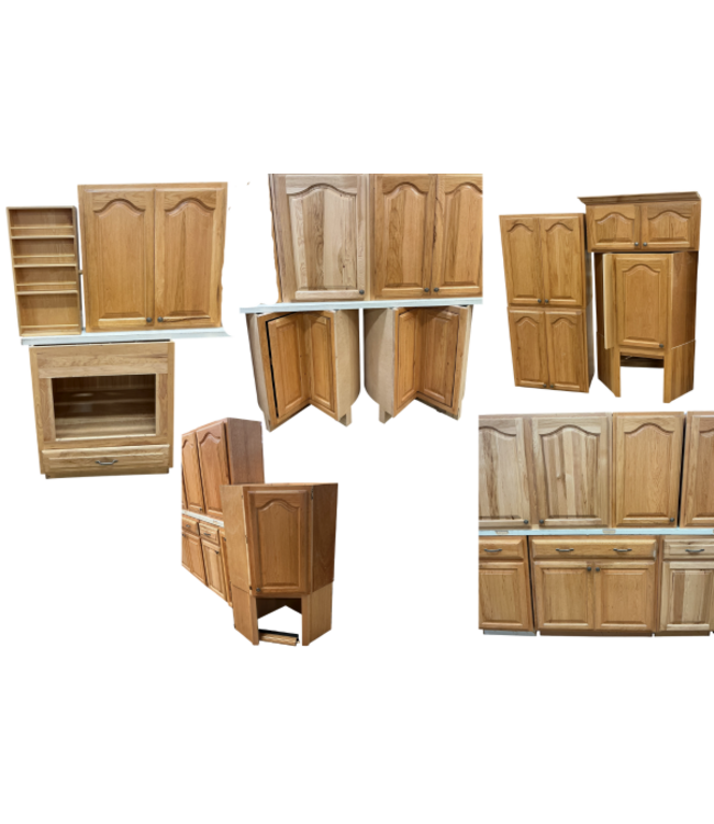 48713 Natural Pine Cabinet Set of 19-pcs
