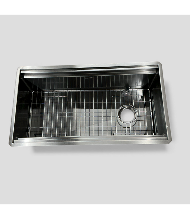 48737 Ruvati Dual-Tier Pro Gunmetal Black Kitchen Sink