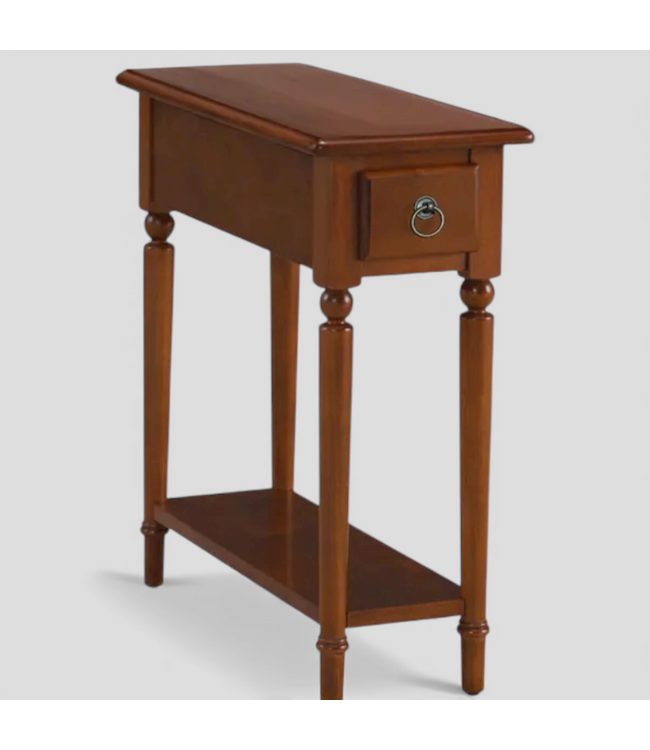 48746 Leick Home Coastal Nations Pecan Wood End Table