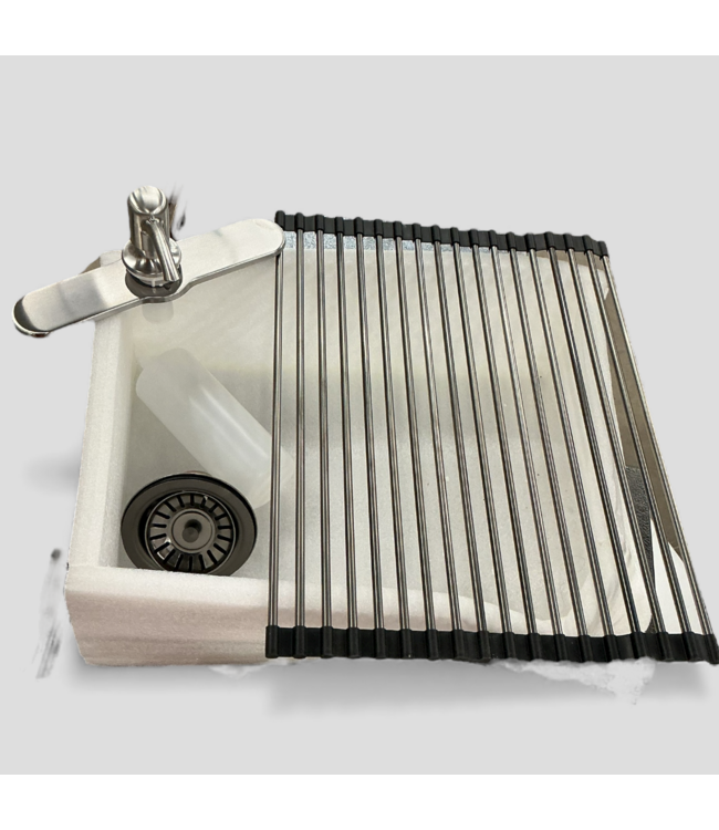 48737 Ruvati Dual-Tier Pro Gunmetal Black Kitchen Sink