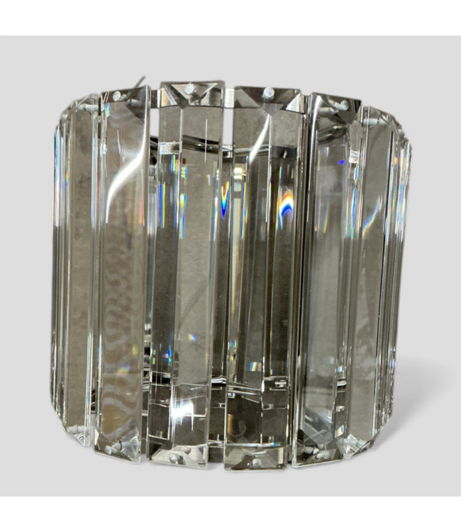 48753 Exbright 4 Light Brushed Nickel Glam Vanity Light