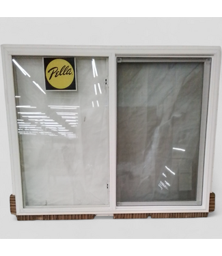 48755 Pella White Vinyl Horizontal Sliding Window 59.5"W x 47.5"H