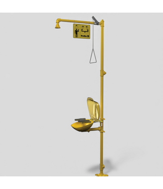 48764 Bradley Halo Safety Shower Eye Face Wash Station