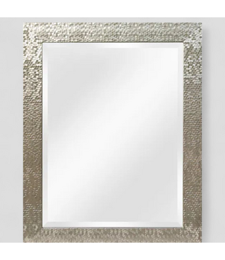 48767 allen + roth Glitzy Silver Framed Wall Mirror 27" x 33"