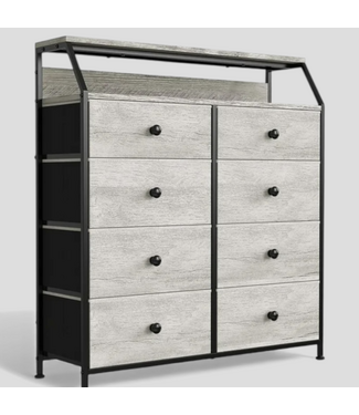 48771 ReaHome 8 Drawer Wood Top Storage Dresser