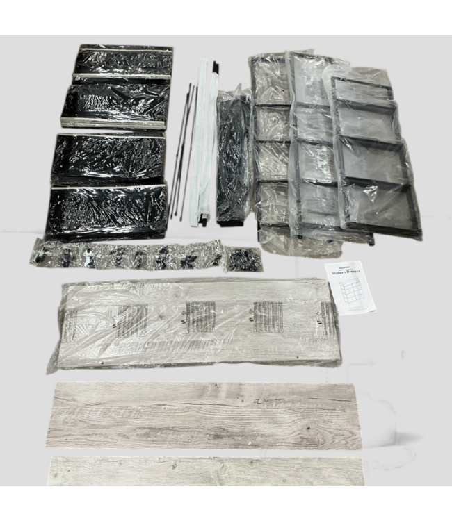 48771 ReaHome 8 Drawer Wood Top Storage Dresser